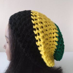 SALE! Serenity and Luxe | Irie Vibe Jamaica Slouch Rasta Boho Beanie | SM